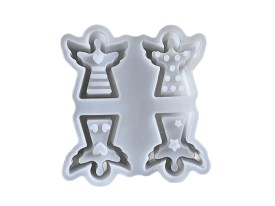 Molde silicona 4 angelitos diferentes diseños